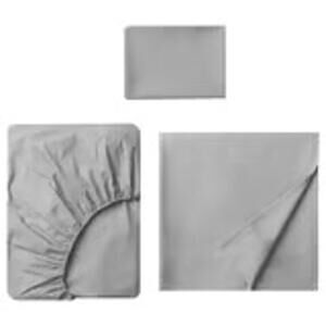IKEA DVALA Twin Light Gray Sheet Set for Long-Lasting Breathable Comfort